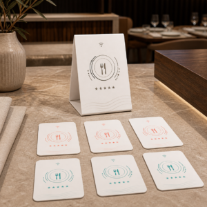 Restaurant Reputation Pack με ένα NFC stand και έξι review cards