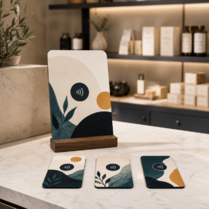 Retail & Local Shops Reputation Pack με ένα NFC stand και τρεις Google review cards