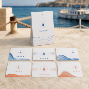 Tours & Experiences Reputation Pack με ένα NFC stand και έξι review cards